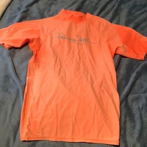 Orange swim shirt